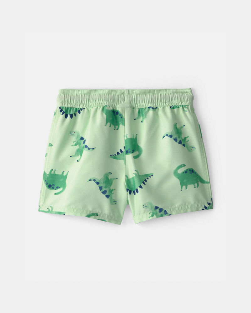 Toddler Boy 2-Piece Dinosaur Rashguard & Swim Trunk Set, image 6 of 7 slides