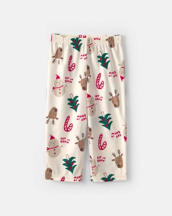 Tout-petit - Pyjama ample 2 pi&egrave;ces en molleton &agrave; th&egrave;me de No&euml;l &ndash; Cr&egrave;me, 