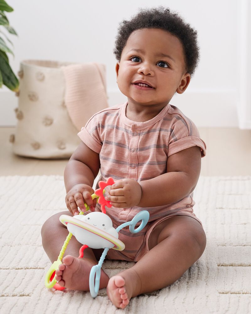 Silver Lining Cloud Pull & Play Baby Sensory Toy, image 4 of 5 slides