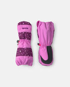 Toddler Girl Kombi Candy Man Mitt - Purple Print, image 1 of 2 slides