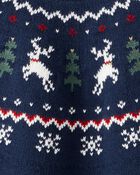 Toddler Organic Cotton Fair Isle Sweater Knit Pullover, image 4 of 5 slides