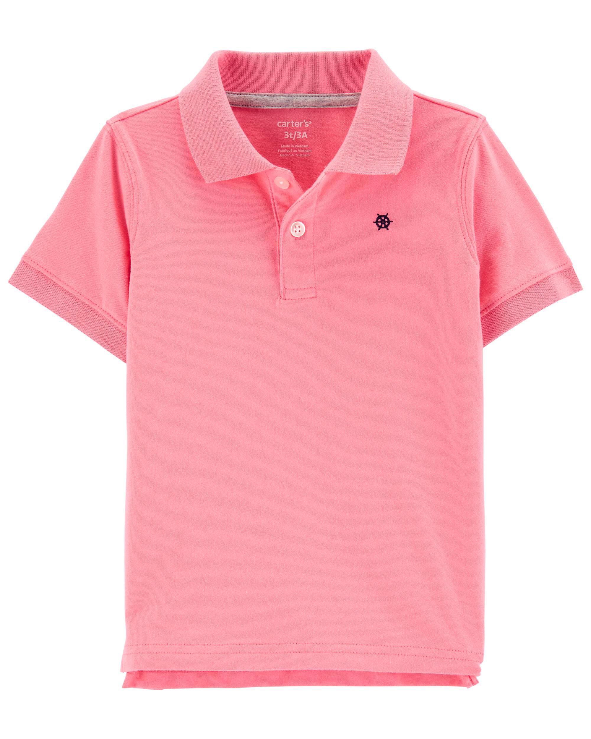Kids pink on sale polo