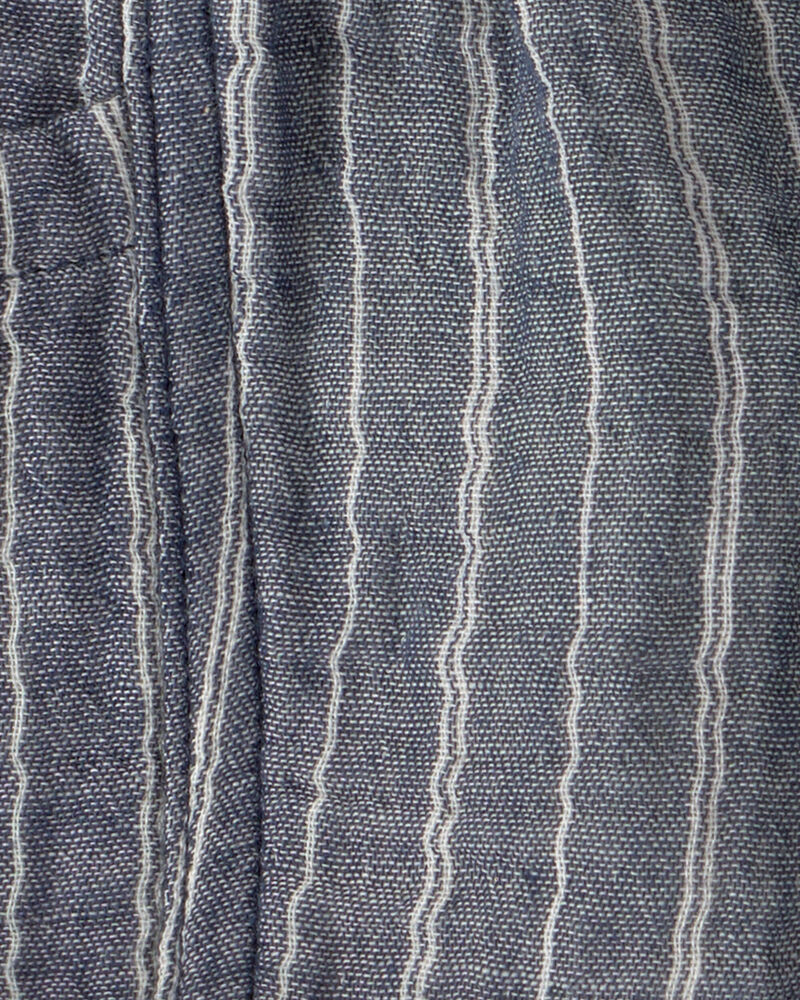 Baby Boy 2-Piece Organic Cotton Gauze Short Set in Cream, image 5 of 7 slides