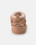 Baby Girl Teddy Fleece Boot - Brown, image 3 of 6 slides