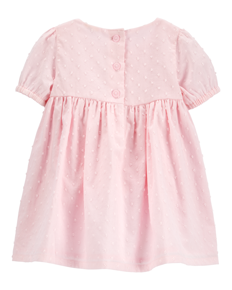 Bébé Robe à basque texturée - Rose, image 2 sur 5 diapositives