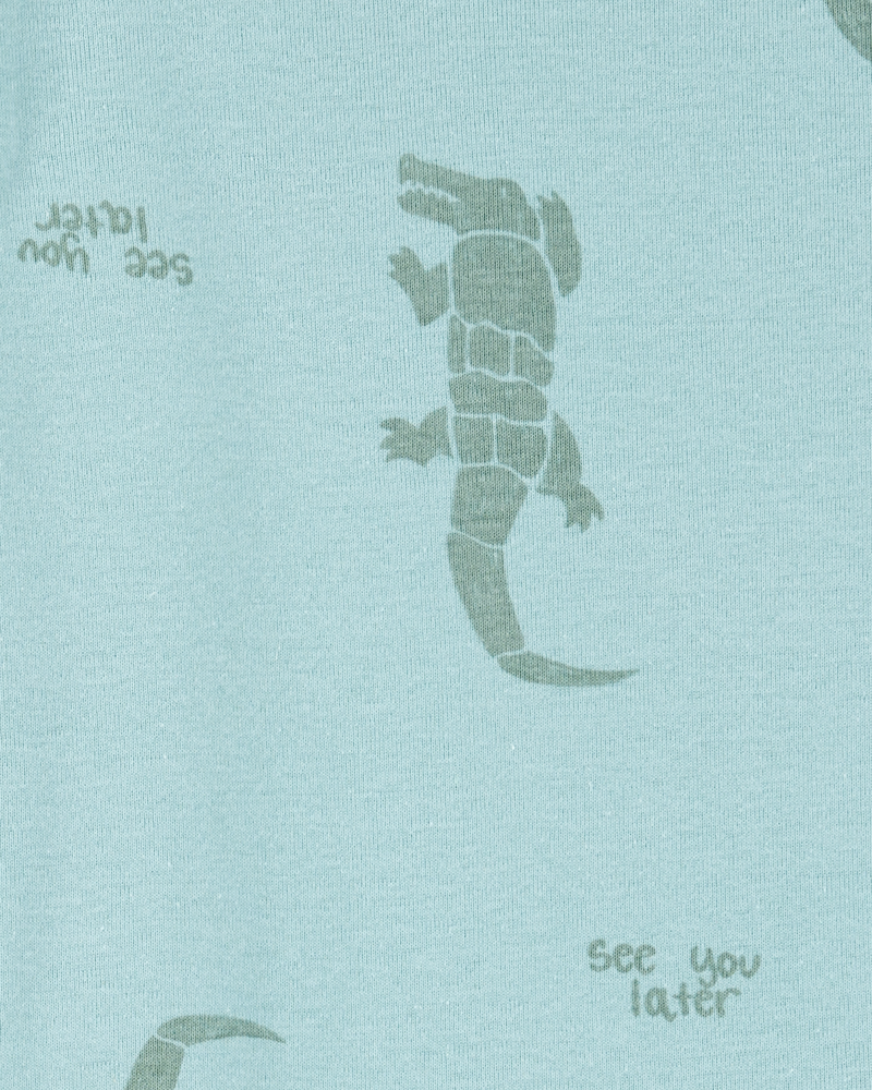Toddler Boy 2-Piece Alligator Print 100% Snug Fit Cotton Pyjamas, image 2 of 3 slides