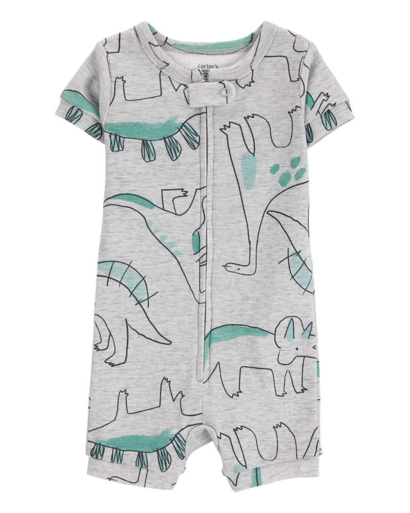 Baby Dinosaur Print Snug Fit Cotton 1-Piece Pyjamas, image 1 of 4 slides