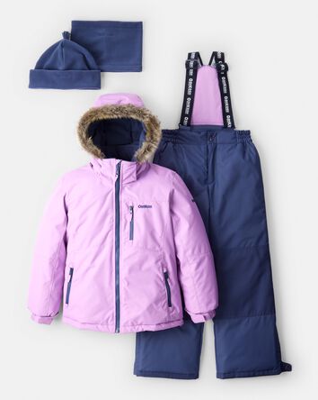 Filles - Habit de neige 2 pièces en tissu Taslan - Mauve, 