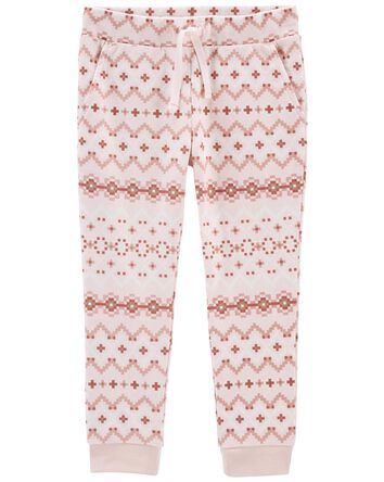Pantalon de jogging à motif jacquard rose pour toutes-petites , 
