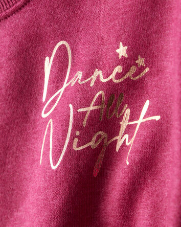 Girls Metallic Dance Pullover Sweatshirt - Red, 