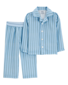 Toddler Striped Loose Fit 2-Piece Pyjamas - Blue, image 1 of 3 slides