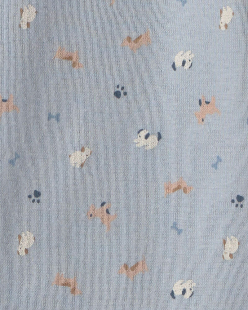 B&eacute;b&eacute; gar&ccedil;on - Ensemble 3 pi&egrave;ces cache-couche et pantalon &agrave; motif de chien &ndash; Bleu/Gris, image 2 sur 3 diapositives