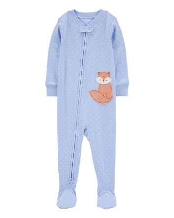 Baby 1-Piece Fox 100% Snug Fit Cotton Footie Pyjamas, 