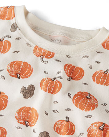 Jeune - Pyjama 2 pi&egrave;ces en coton biologique &agrave; motif Citrouilles, 