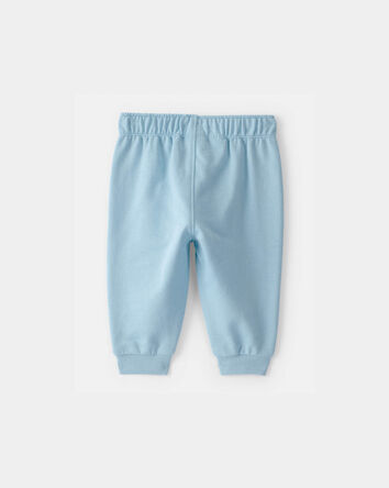 B&eacute;b&eacute; gar&ccedil;on - Pantalon en jersey bouclette - Bleu, 