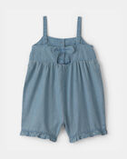 Baby Girl Chambray Sleeveless Romper, image 2 of 4 slides