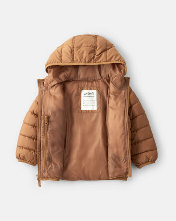 Toddler Boy Midweight Packable Puffer - Red, 