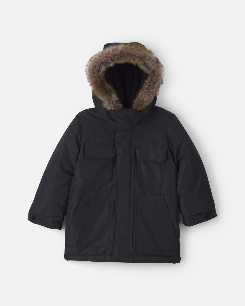 Toddler Boy  Classic Winter Parka- Black, image 1 of 3 slides