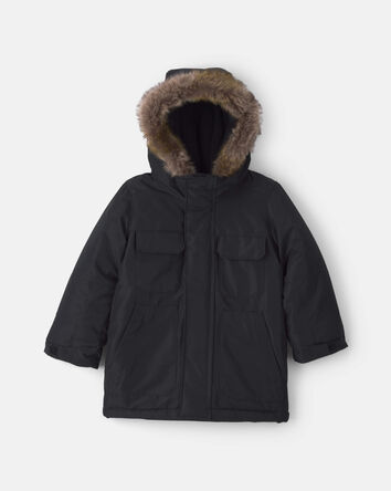Toddler Boy  Classic Winter Parka- Black, 