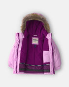 Toddler Girl Solid 2 Piece Snowsuit- Lavender, image 4 of 13 slides