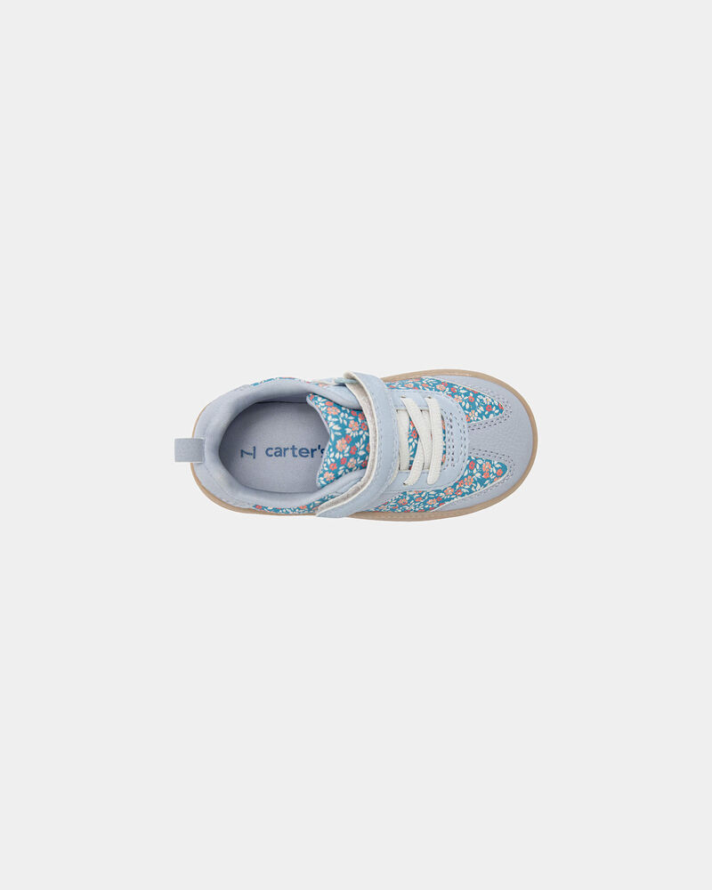 Toddler Girl Floral Casual Shoes - Blue, image 4 of 6 slides