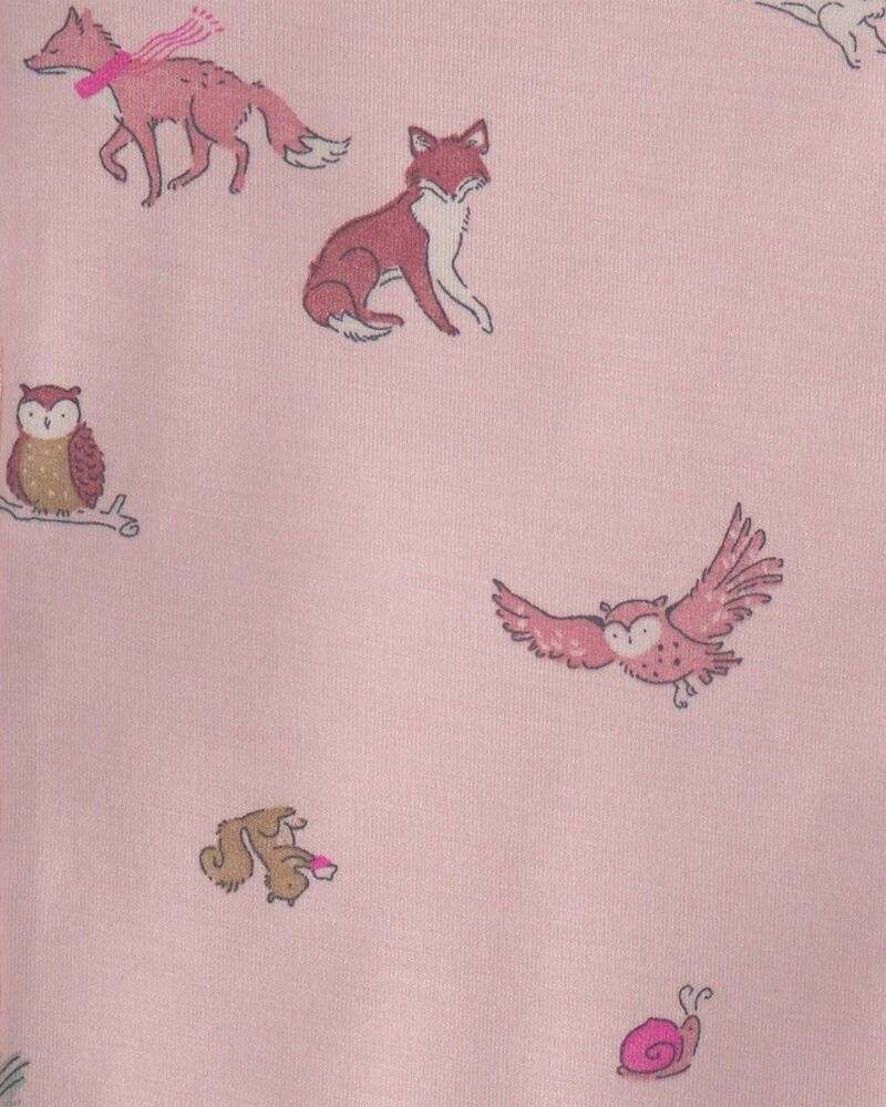 Baby Girl Woodland 2-Way Zip PurelySoft&trade; Wearable Blanket - Pink, image 4 of 5 slides