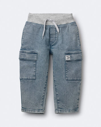 Tout-petit gar&ccedil;on - Pantalon cargo au d&eacute;lav&eacute; Avenu - Gris/Bleu chin&eacute;, 