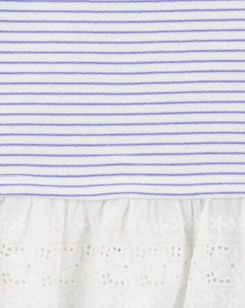 Toddler Striped French Terry Sweater - Blue, 