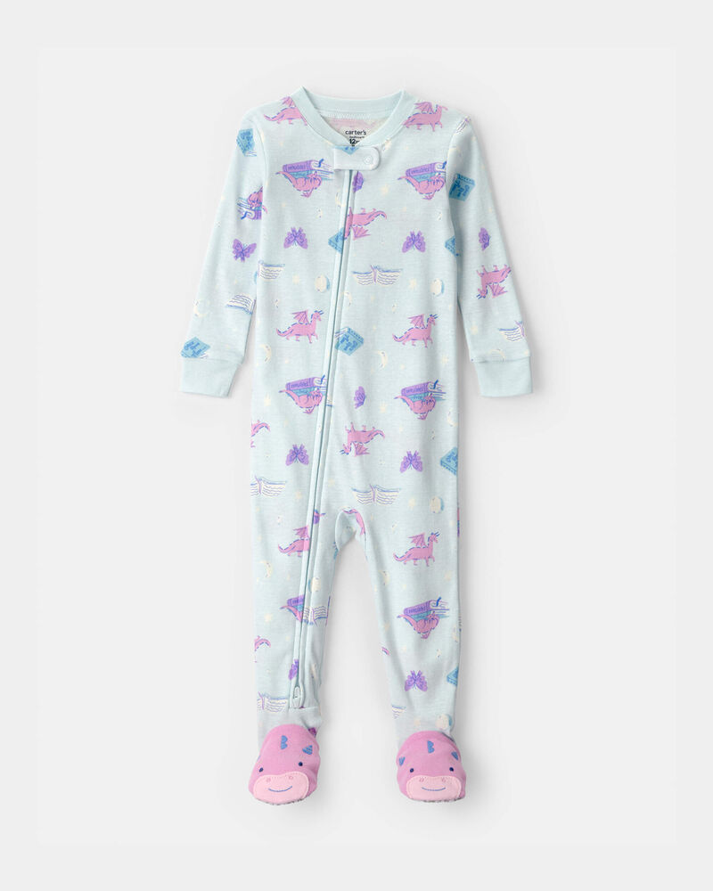 Baby Girl Fairy Tale 100% Cotton Snug Fit 1-Piece pyjama - Blue, image 1 of 5 slides