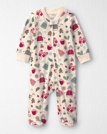 B&eacute;b&eacute; fille - Grenouill&egrave;re en coton biologique &agrave; motif D&eacute;cor hivernal, 