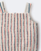 Tout-petit fille - Haut &agrave; smocks &agrave; rayures - Cr&egrave;me, image 5 sur 5 diapositives
