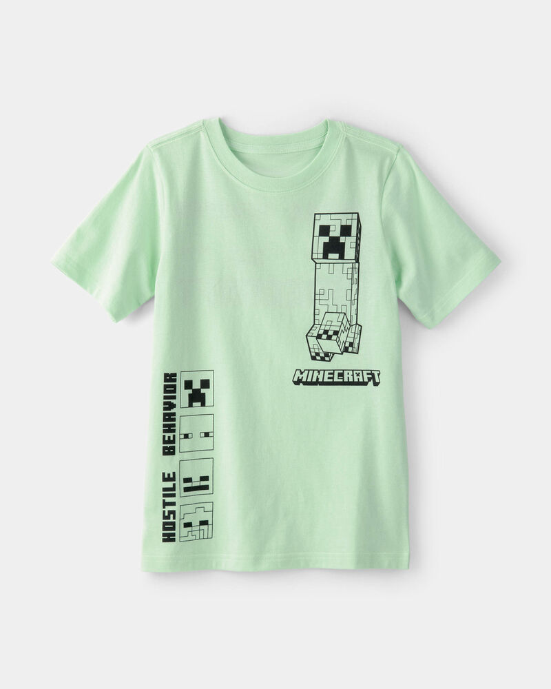 Gar&ccedil;ons - T-shirt &agrave; imprim&eacute; Minecraft&reg; - Vert, image 1 sur 4 diapositives