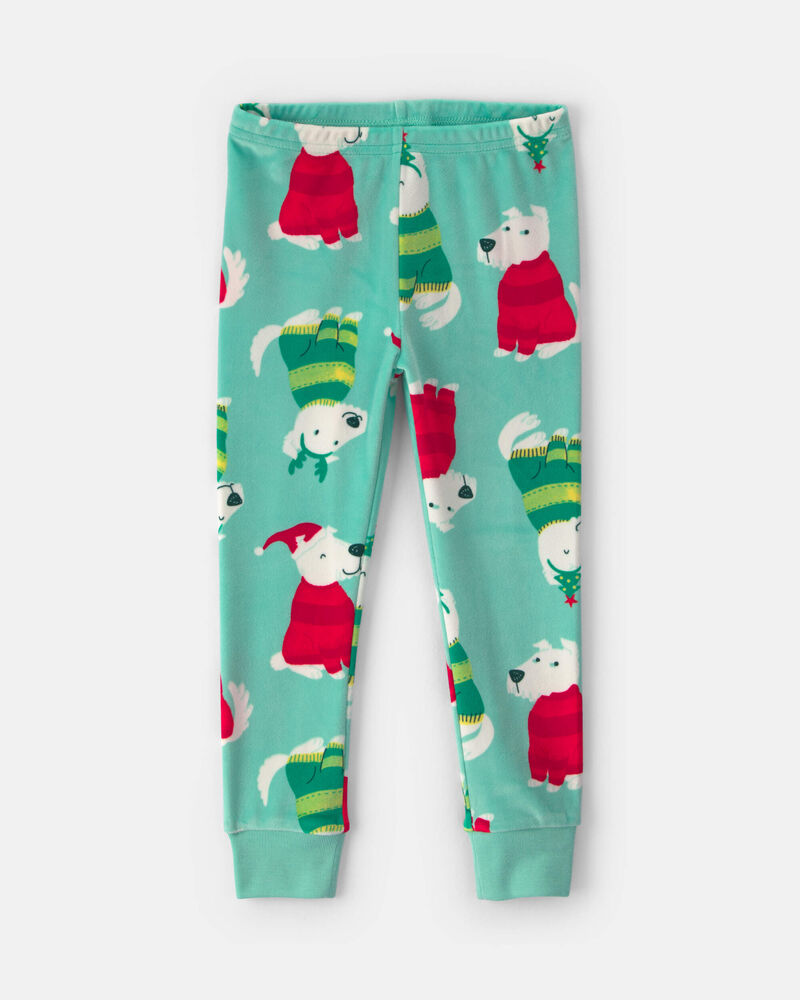 Toddler 2-Piece Christmas DreamPlush Snug Fit Pyjama Set - Green, image 2 of 5 slides