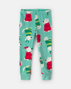 Toddler 2-Piece Christmas DreamPlush Snug Fit Pyjama Set - Green, image 2 of 5 slides