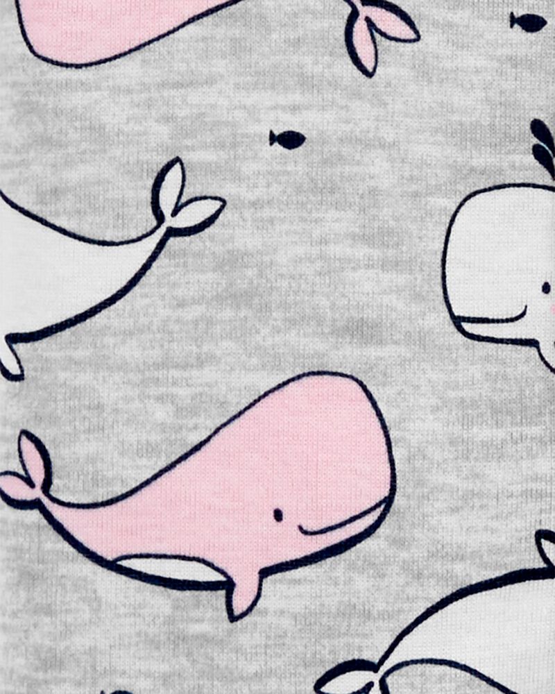 1-Piece Whale 100% Snug Fit Cotton Footless Pyjamas, image 2 of 2 slides