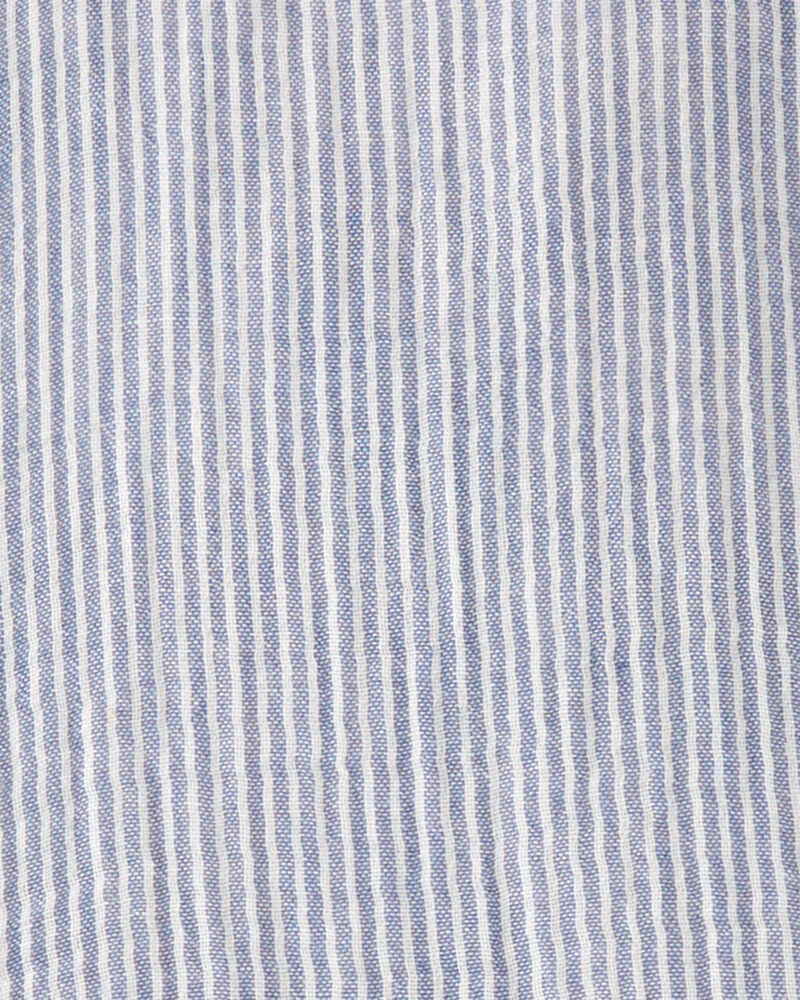 Enfant en bas âge Robe rayée en gaze de coton biologique, image 4 sur 5 diapositives