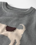 Kids Organic Cotton Dog Sweater Knit Pullover, image 2 of 4 slides