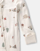 Baby North Pole PurelySoft&trade; 2-Way Zip Sleepers - Cream, image 3 of 9 slides