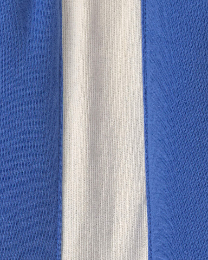 B&eacute;b&eacute; gar&ccedil;on - Ensemble 2 pi&egrave;ces haut et pantalon en molleton &agrave; bandes de couleur &ndash; Bleu/Gris, image 5 sur 5 diapositives