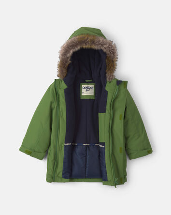Toddler Boy Winter Parka- Green, 