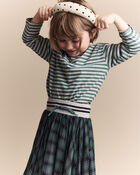 Toddler Girl Avenue Twirl&trade; Midi Skirt in Plaid - Green/Black, image 6 of 7 slides