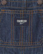 Baby Boy Buffalo Check Denim Overalls - Dark Wash, image 3 of 4 slides