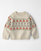 Tout-petit - Chandail tricot motif jacquard en coton biologique, image 1 sur 3 diapositives