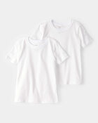 Boys 2-Pack Cotton Undershirts-White, image 1 of 3 slides