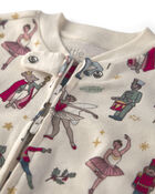 Baby Organic Cotton Sleeper in Nutcracker, image 4 of 5 slides
