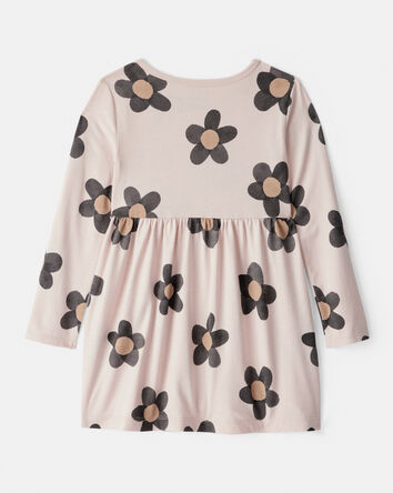 Tout-petit fille - Robe fleurie à manches longues - Ivoire, 