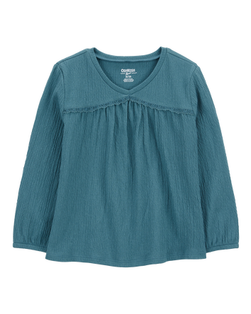 Baby Crinkle Jersey Lace Top, 
