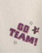 Filles - Chandail manches longues en jersey bouclette &laquo;Go Team&raquo; &ndash; Cr&egrave;me, image 2 sur 2 diapositives