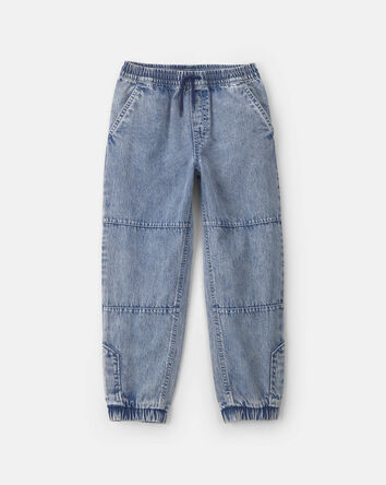 Boys Denim Relaxed Joggers - Light Wash, 