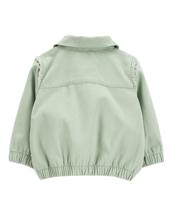 Baby Zip-Up Eyelet Woven Jacket, 
